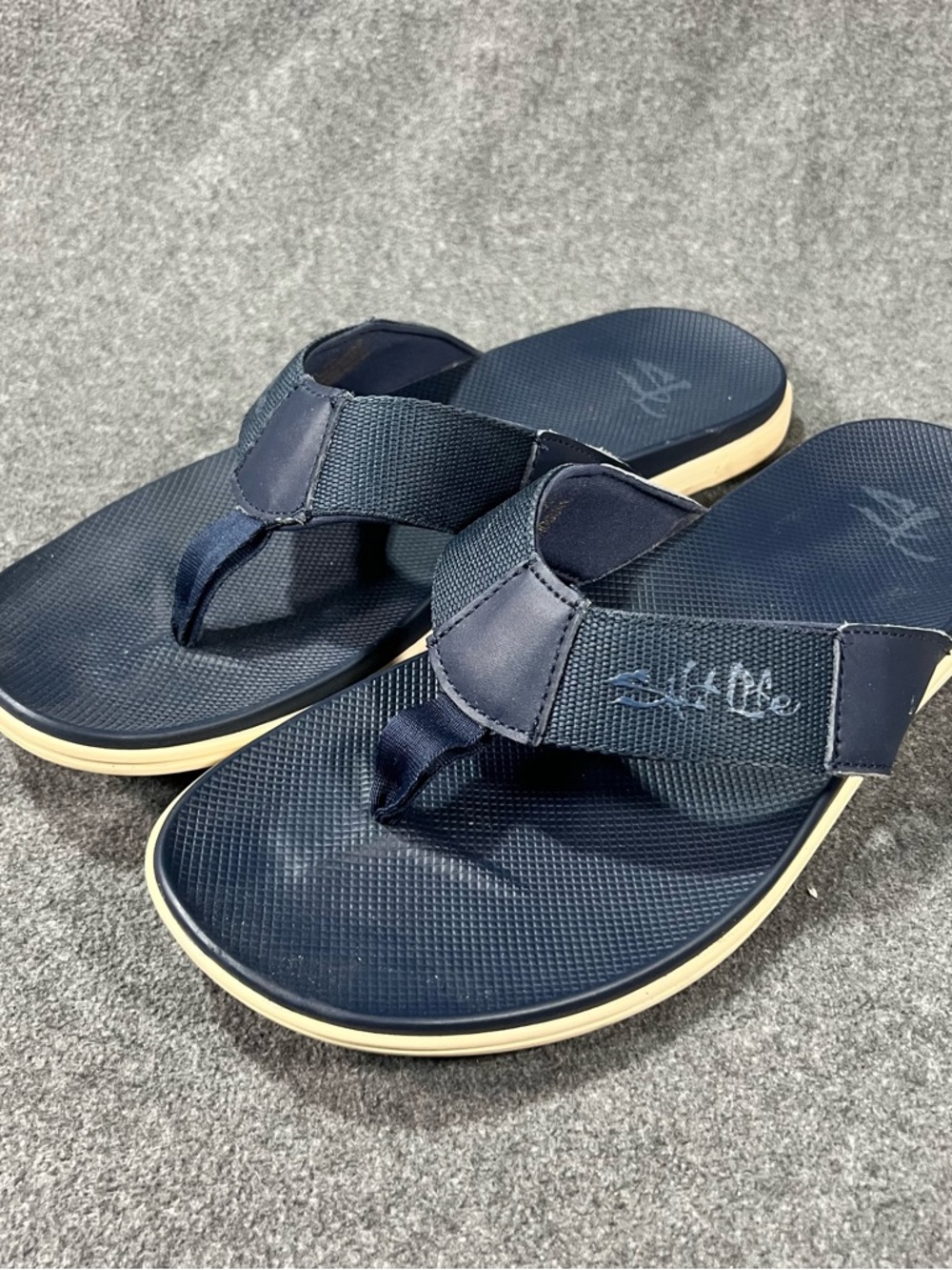 Salt Life Men’s Thong Sandal Size 10 M SLF7001 Ballast Navy Blue